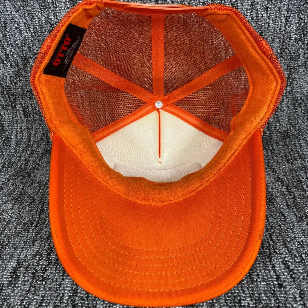 Otto Gatorade Racing Team Hat Mens OSFA Orange Mesh Trucker Snapback Cap